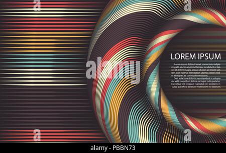 Abstrakte farbenfrohe string Linien Hintergrund. Vector Illustration. Stock Vektor