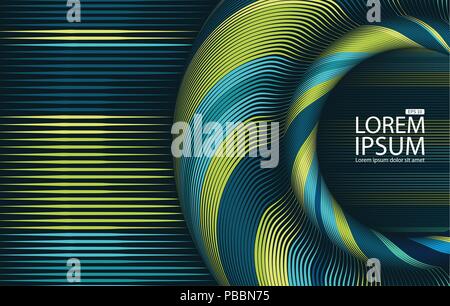 Abstrakte farbenfrohe string Linien Hintergrund. Vector Illustration. Stock Vektor