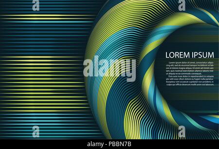 Abstrakte farbenfrohe string Linien Hintergrund. Vector Illustration. Stock Vektor