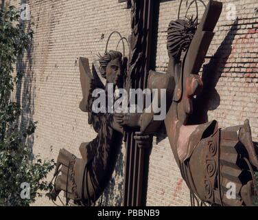 Las MEJORES DE LOS ANGELES DEL MONUMENTO A LOS CAIDOS EN LA Guerra Civil Española - SIGLO XX. Ort: Außen, MADRID, SPANIEN. Stockfoto