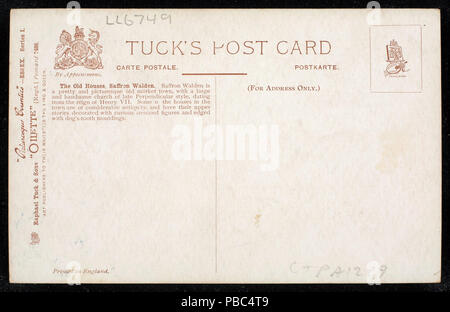 1194 malerischen Essex. Die alten Häuser. Saffron Walden (NBY) 444328 Stockfoto