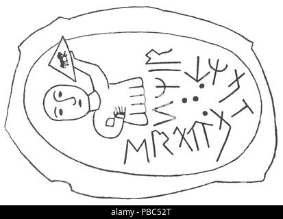 1195 Piekosiński - Kamienie mikorzyńskie-Tabl. I. Kamień mikorzyński (1) Stockfoto