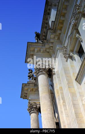 Detail des Reichstags in Berlin Stockfoto