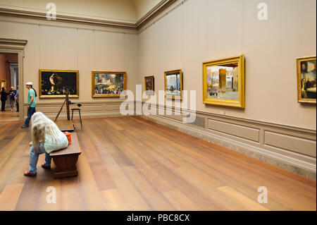 WASHINGTON, USA - Sep 24, 2015: das Innere der Nationalen Galerie der Kunst, ein National Art Museum in Washington D.C., National Mall, zwischen 3. und 9. Stockfoto