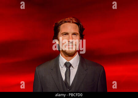 SAN FRANCISCO, USA - Okt 5, 2015: Christian Bale im Madame Tussauds Museum in SF. Es offen war am 26. Juni 2014 Stockfoto