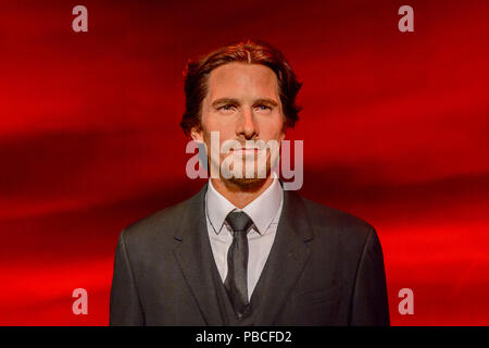 SAN FRANCISCO, USA - Okt 5, 2015: Christian Bale im Madame Tussauds Museum in SF. Es offen war am 26. Juni 2014 Stockfoto