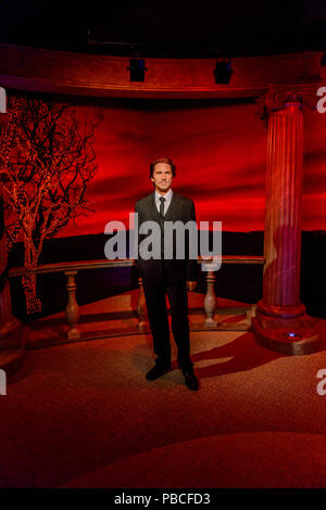 SAN FRANCISCO, USA - Okt 5, 2015: Christian Bale im Madame Tussauds Museum in SF. Es offen war am 26. Juni 2014 Stockfoto