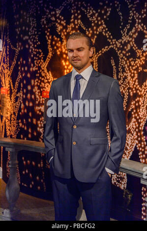 SAN FRANCISCO, USA - Okt 5, 2015: Leonardo DiCaprio im Madame Tussauds Museum in SF. Es offen war am 26. Juni 2014 Stockfoto