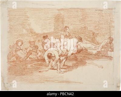 Francisco de Goya y Lucientes/' Sie noch dienen kann. 1810 - 1814. Rote Kreide auf Elfenbein Papier. Museum: Museo del Prado, Madrid, España. Stockfoto