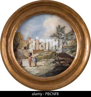 Echten Laboratorio de Piedras Duras del Buen Retiro / 'Herbst Landschaft". 1766 - 1800. Hardstone, wertvoll. Museum: Museo del Prado, Madrid, España. Stockfoto