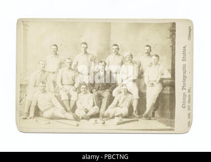 1232 Vorsehung Baseball Club, 1879, York, Riley, Hines, Start, Denny, Nara, H. Wright, Radbourne, Gilligan, G. Wright, Farrell, Ward (Nypl b 13537024-56319) Stockfoto