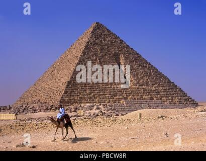Pyramide des Menkaure, Giza, Kairo, Ägypten, Afrika. Stockfoto