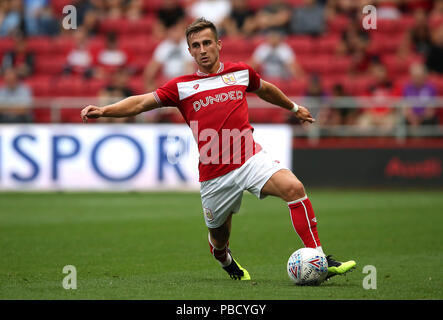 Bristol City Joe Bryan während einer Saison Testspiel in Ashton Gate, Bristol Stockfoto