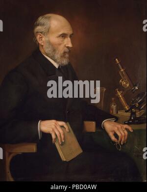 RAMON Y CAJAL, SANTIAGO. MEDICO ESPAÑOL. PETILLA de Aragón, 1852 - 1934. OLEO DE S. CARRILLO. REAL ACADEMIA DE MEDICINA. MADRID. Stockfoto