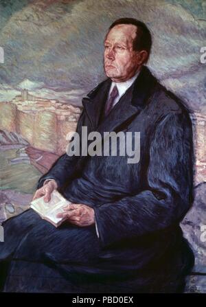 Azorín. JOSE MARTINEZ RUIZ. OLEO DE JUAN ECHEVARRIA, 1922. CENTRO DE ARTE Reina Sofia. SFGP / © KORPA. Stockfoto