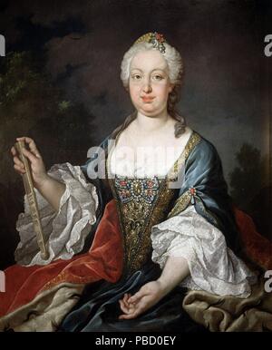 BARBARA DE BRAGANZA. REINA DE ESPAÑA, ESPOSA DE FERNANDO VI, 1711 - 1758. OLEO DE JEAN RANC. UNIVERSIDAD COMPLUTENSE. MADRID. SFGP / © KORPA. Stockfoto