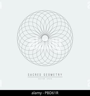 Heilige Geometrie Linie Vektor element Blume des Lebens. Vector Illustration. Stock Vektor