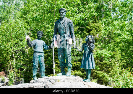 Stummer Zeuge Memorial außerhalb Gander ist in den Speicher von 256 US-Soldaten & Air Crew bei Absturz eines Pfeil Air Flug 1285 im Dezember 1985 getötet. Stockfoto