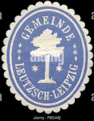 1369 Siegelmarke Gemeinde Leutzsch - Leipzig W 0210018 Stockfoto