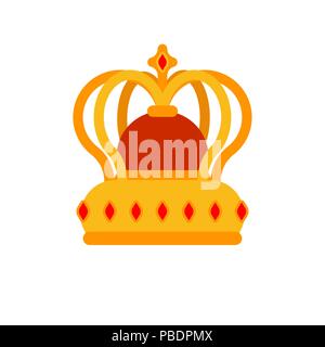 Royal Crown isoliert. Kaiser cap. Vector Illustration Stock Vektor