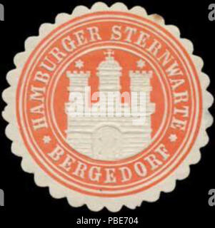 1399 Siegelmarke Hamburger Sternwarte Bergedorf W 0384208 Stockfoto