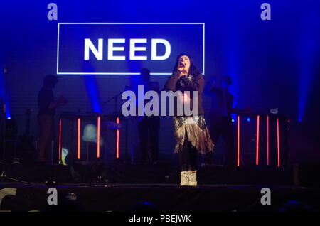 Algarve, Portugal. 27. Juli, 2018. Das Geschenk Konzert in Al-Buhera Sommer Festival 2018 in Albufeira. Credit: Angelo DeVal/Alamy leben Nachrichten Stockfoto