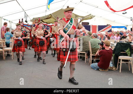 Kent, UK. 28. Juli 2018. Die Veteranen waren während einer Zeremonie für ihren Dienst für das Land geehrt. Quelle: Uwe Deffner/Alamy leben Nachrichten Stockfoto