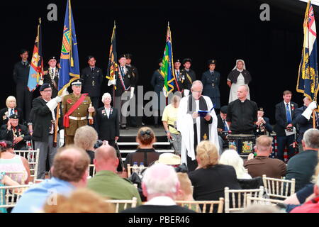 Kent, UK. 28. Juli 2018. Die Veteranen waren während einer Zeremonie für ihren Dienst für das Land geehrt. Quelle: Uwe Deffner/Alamy leben Nachrichten Stockfoto