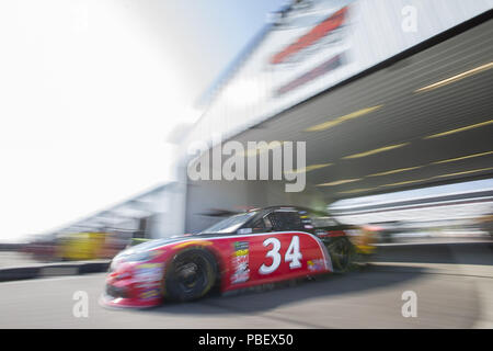 Lange Teich, Pennsylvania, USA. 28. Juli 2018. Michael McDowell (34) Praktiken für die Gander im Freien 400 bei Pocono Raceway in langen Teich, Pennsylvania. Credit: Stephen A. Arce/ASP/ZUMA Draht/Alamy leben Nachrichten Stockfoto