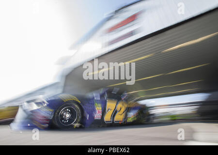 Lange Teich, Pennsylvania, USA. 28. Juli 2018. Corey LaJoie (72) Praktiken für die Gander im Freien 400 bei Pocono Raceway in langen Teich, Pennsylvania. Credit: Stephen A. Arce/ASP/ZUMA Draht/Alamy leben Nachrichten Stockfoto