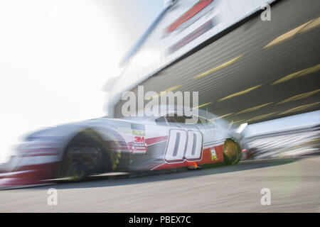 Lange Teich, Pennsylvania, USA. 28. Juli 2018. Landon Cassill (00), Praktiken für den Blick im Freien 400 bei Pocono Raceway in langen Teich, Pennsylvania. Credit: Stephen A. Arce/ASP/ZUMA Draht/Alamy leben Nachrichten Stockfoto