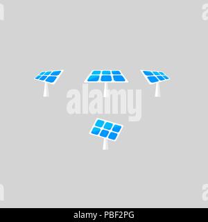 Solar Panels Vector Icons. Solar Akku in verschiedenen Winkeln. Vektor Design Elemente für Sie Design Stock Vektor