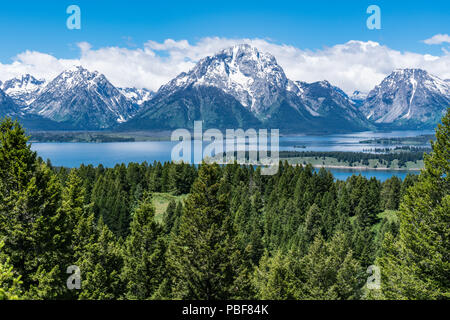 Teton Bergkette im Grand Teton National Park in der Nähe von Jackson, Wyoming Stockfoto