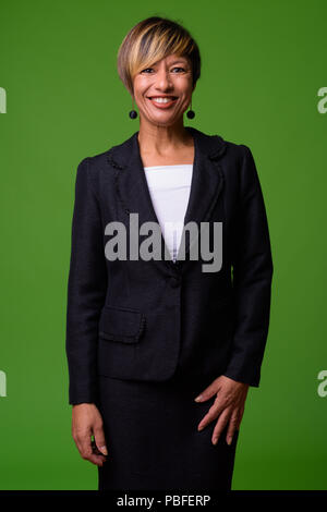 Reifen schöne multi-ethnischen Geschäftsfrau Stockfoto