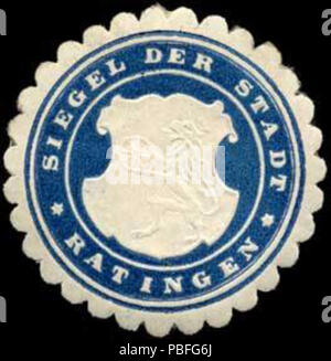 1509 Siegelmarke Siegel der Stadt Ratingen W 0310312 Stockfoto