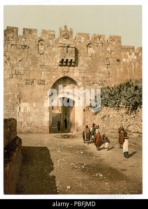 1566 St. Stephen's Gate, Jerusalem, Heiliges Land - LCCN 2002725013 Stockfoto