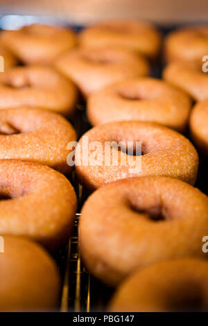 Frische donuts von Hand gefertigt Stockfoto