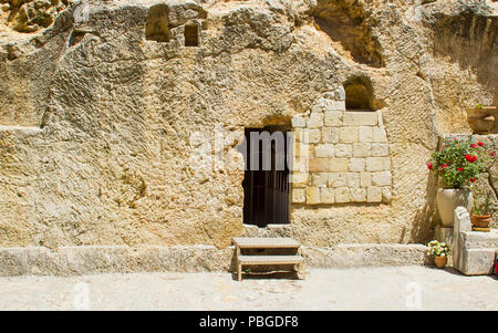 Mai 2018 Der Garten Grab oder Grab in Jerusalem Israel die traditionelle Grabstätte Jesu Christi und seiner glorreichen Auferstehung Stockfoto