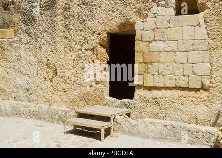 Mai 2018 Der Garten Grab oder Grab in Jerusalem Israel die traditionelle Grabstätte Jesu Christi und seiner glorreichen Auferstehung Stockfoto