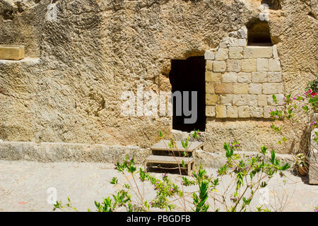 Mai 2018 Der Garten Grab oder Grab in Jerusalem Israel die traditionelle Grabstätte Jesu Christi und seiner glorreichen Auferstehung Stockfoto