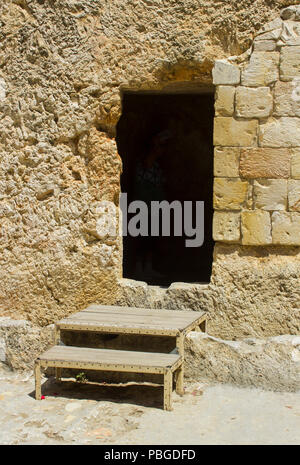 Mai 2018 Der Garten Grab oder Grab in Jerusalem Israel die traditionelle Grabstätte Jesu Christi und seiner glorreichen Auferstehung Stockfoto