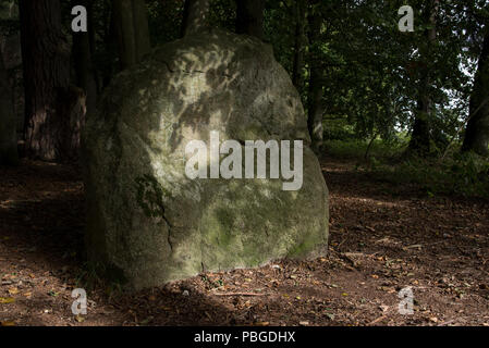 5500 Jahre alte Großsteingräber große Dolmen in der Nähe von Lancken-Granitz im Südosten der Insel Rügen in der Ostsee, im Nordosten Deutschlands. Stockfoto