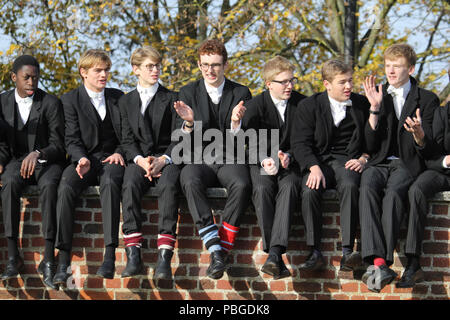 Eton College Wand Spiel 250. Jahr Stockfoto