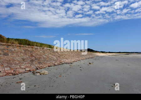 Sea Wall St. Ouens Bay Jersey Stockfoto