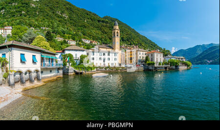 Malerische Anblick in Laglio, Dorf am Comer See, Lombardei, Italien. Stockfoto