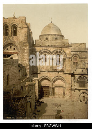 1636 Die Vorderseite der Grabeskirche, Jerusalem, Heiliges Land - LCCN 2002725003 Stockfoto