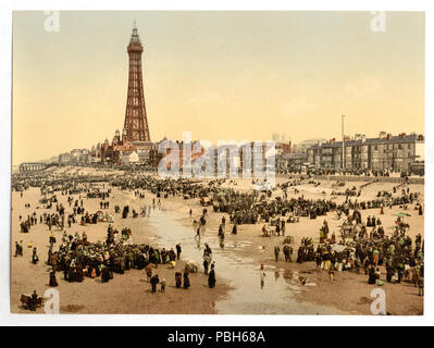 1691 Die Promenade und Turm vom South Pier, Blackpool, England - LCCN 2002696387 Stockfoto