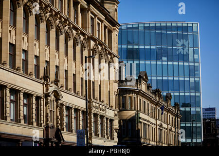 Manchester City Centre Neubaugebietes Spinningfields entfernt verwandter London Hardman Street RBS Royal Bank of Scotland Office Financial District Gebäude auf Deansgate Stockfoto