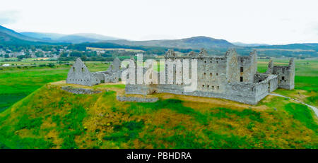 Blick über die Ruthven Barracks in Kingussie Schottland - Cairngorms National Park Stockfoto