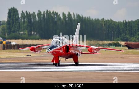 Folland Gnat-britischen subsonic Kampfflugzeuge einmal durch die RAF Red Arrows aerobatic Team von 1965-1979 Stockfoto